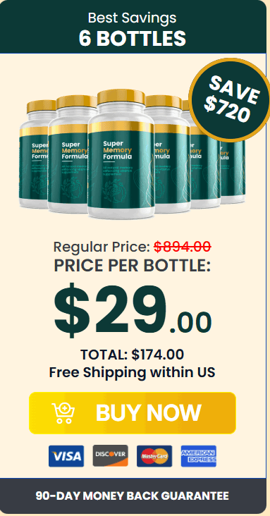 Super Memory Formula buy now 6 bottles